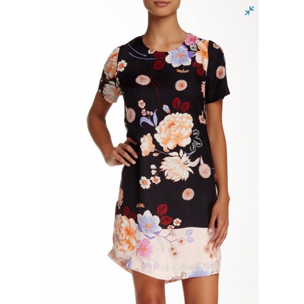 Daniel Rainn Short Sleeve Floral Shift Dress